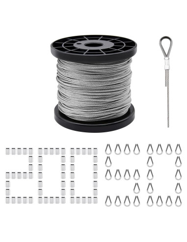 Kit de Cable de Alambre 100m Acero Inoxidable FGBNM