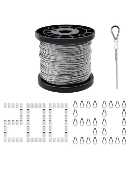 Kit de Cable de Alambre 100m Acero Inoxidable FGBNM