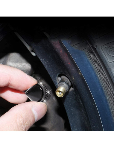 Tapa de Válvula de Neumático ToBeQueen, Paquete de 4, Brillante