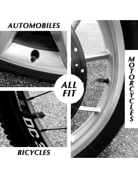 Tapa de Válvula de Neumático ToBeQueen, Paquete de 4, Brillante