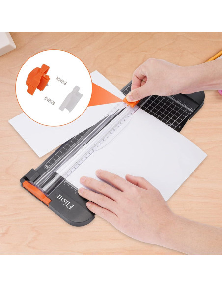 Cortadora de Papel Guillotina Flisin 30 cm con Protección Seguridad