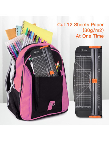 Cortadora de Papel Guillotina Flisin 30 cm con Protección Seguridad