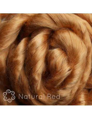 Fibra de Seda Eri Roja Natural 50g - Living Dreams