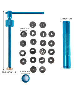 Juego de herramientas para decorar pasteles YAMHOHO con extrusora 2