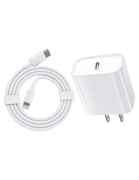 Cargador Rápido 20W USB-C MFi para iPhone con Cable 1m Cargador Rápido 20W USB-C MFi para iPhone con Cable 1m