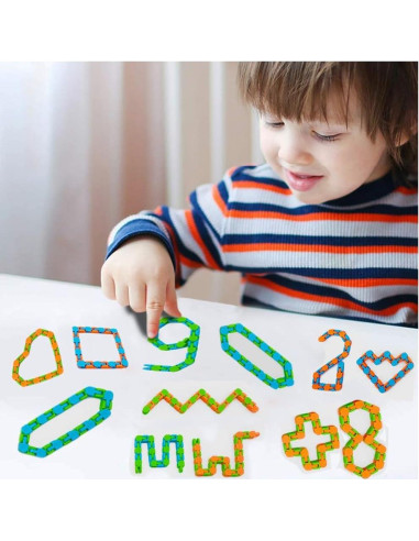 24 Juguetes Antiestrés Serpiente Nasdict 28 cm Multicolor