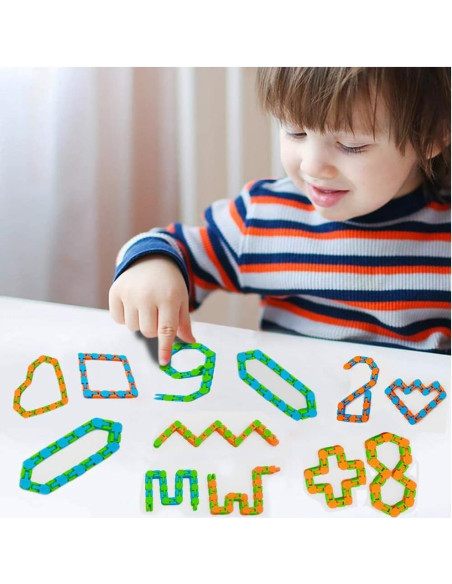 24 Juguetes Antiestrés Serpiente Nasdict 28 cm Multicolor