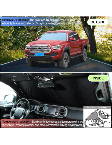 Protector Solar Parabrisas Toyota Tacoma 2006-2024 Qiosreui