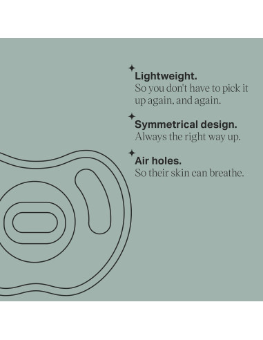 Chupete de Silicona Tommee Tippee 0-6 Meses Azul/Blanco - 2 Piezas