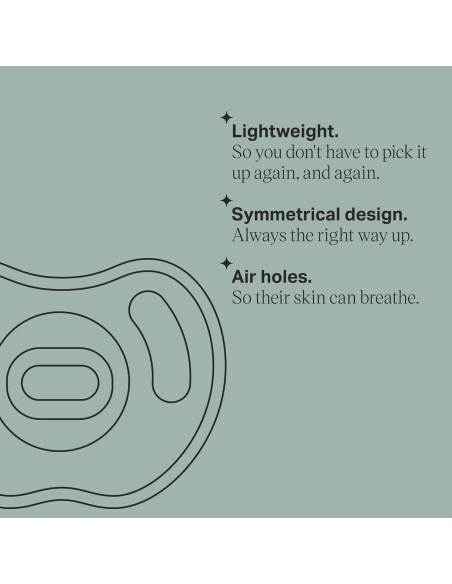 Chupete de Silicona Tommee Tippee 0-6 Meses Azul/Blanco - 2 Piezas