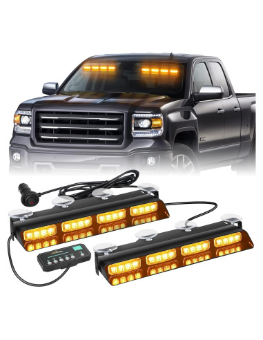 Luces Estroboscópicas de Emergencia XRIDONSEN Ámbar 2x35.56cm