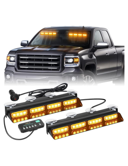 Luces Estroboscópicas de Emergencia XRIDONSEN Ámbar 2x35.56cm