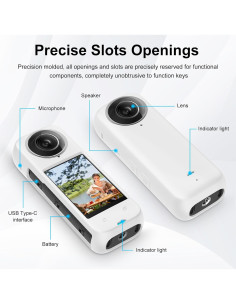 Funda de Silicona PULUZ para Cámara Insta360 X4 - Blanca 2