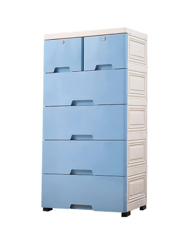 Torre de Almacenamiento DYRABREST 6 Cajones Azul 50x35x102cm