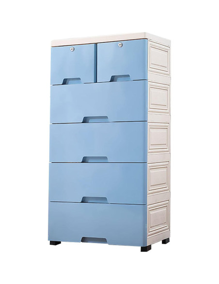 Torre de Almacenamiento DYRABREST 6 Cajones Azul 50x35x102cm