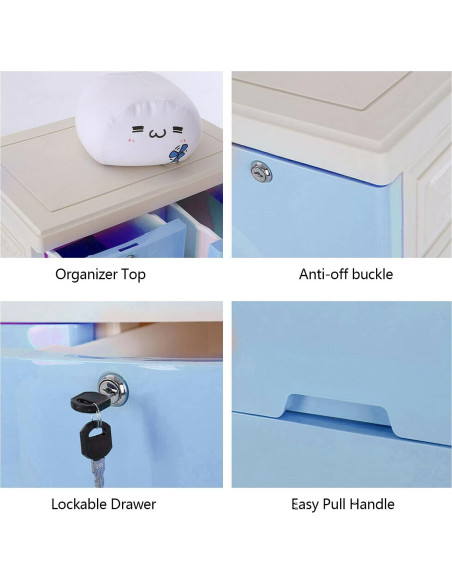 Torre de Almacenamiento DYRABREST 6 Cajones Azul 50x35x102cm