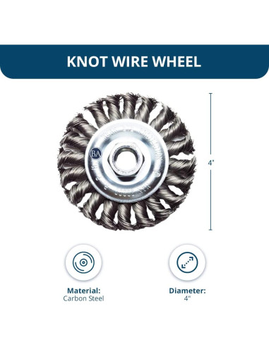 Rueda de Alambre 4" Benchmark Abrasives para Amoladora Angular