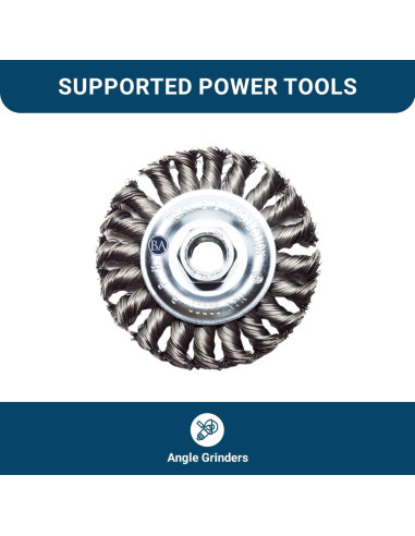 Rueda de Alambre 4" Benchmark Abrasives para Amoladora Angular