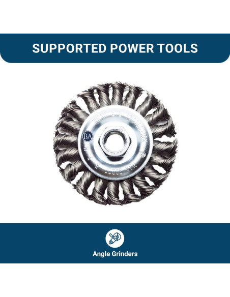 Rueda de Alambre 4" Benchmark Abrasives para Amoladora Angular
