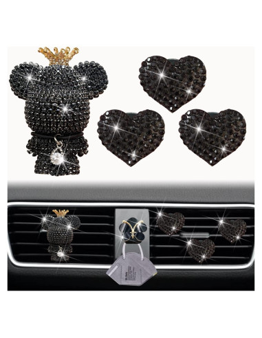 Clips Ambientadores de Auto Jowxsx Corazón y Mariposa 4 Pcs