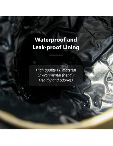 Basurero de Coche Ottdien Plegable Impermeable Beige 16x16x20cm