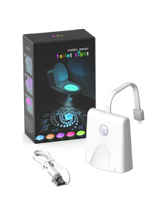 Luz Nocturna para Inodoro LED CGSZDMZY Recargable 16 Colores