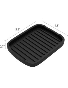 Soporte de Esponja de Silicona Negro - Bandeja para Jabón - 2 Piezas 2
