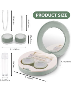 Kit de Estuche de Lentes de Contacto de Viaje 5 en 1 Rosa 2