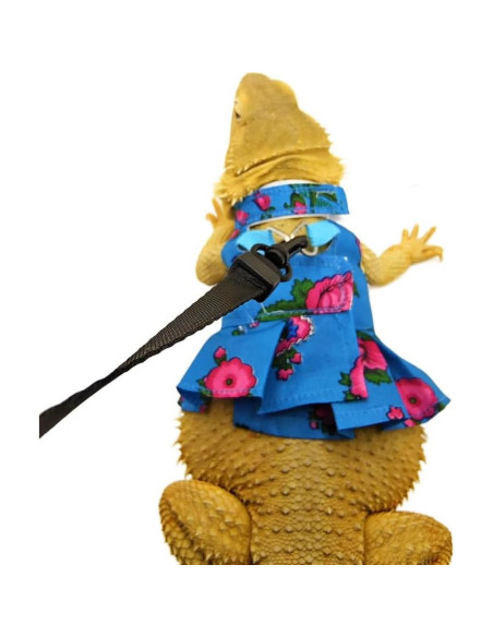 Conjunto Arnés y Correa FORZENA para Reptiles Negro M