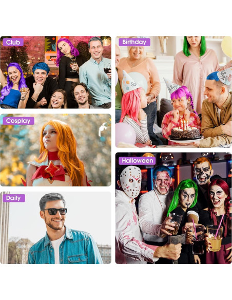 Cera de Color Temporal para Cabello Jebousike 120g - 10 Colores