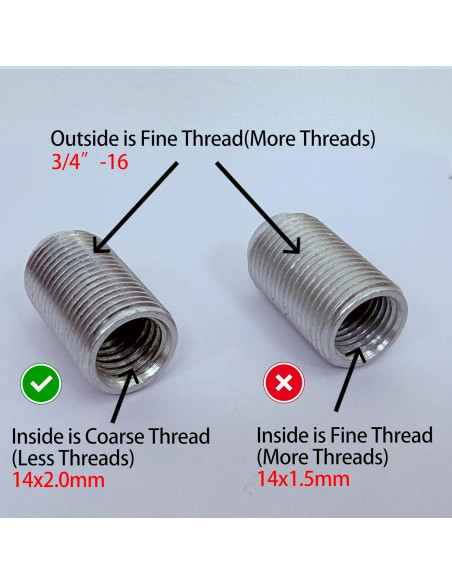 Extensor de Rosca de Estudio Deebior YC220 14x2mm Acero Inoxidable