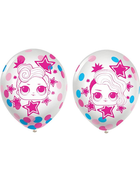 Globos de Láttex Confeti LOL Surprise Juntos 4 Eva - 6 Pzas Globos de Láttex Confeti LOL Surprise Juntos 4 Eva - 6 Pzas