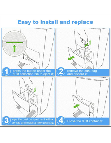 14 Bolsas de Vacío Dhoua para Aspiradora ECOVACS DEEBOT