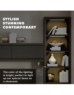 Iluminación LED para Estantería JUSJUBR 4 Piezas 30.48 cm 4000K 2