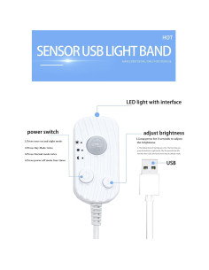 Tira LED USB con Sensor de Movimiento Vortex HJ-J0081C 1m Blanco Frío 2