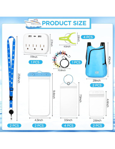 Kit Esencial para Cruceros FACULX - 16 Accesorios Impermeables