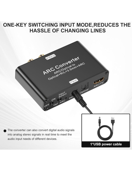 Convertidor de Audio Digital a Analógico DAC Blackonvlm 9x5.8cm