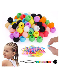 100 Perlas de Silicona para Cabello Jyukan - Accesorios Coloridos