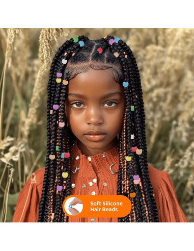 100 Perlas de Silicona para Cabello Jyukan - Accesorios Coloridos