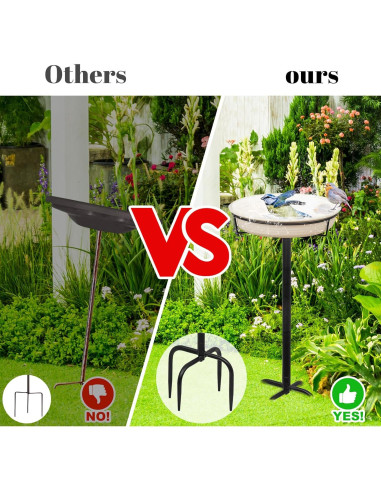 Bañera para Aves YALINKA de Metal 90.2cm con Soporte