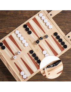 Juego de Backgammon Portátil McGregri - Plegable y Ligero 2