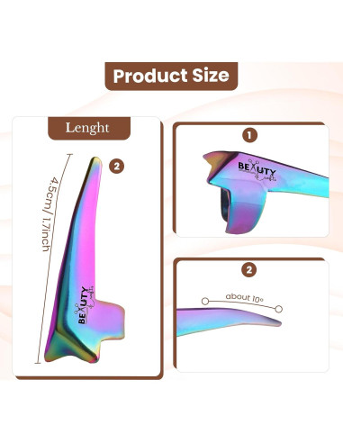 Anillo de Partición de Cabello Beauty & Crafts - Acero Inoxidable