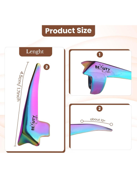 Anillo de Partición de Cabello Beauty & Crafts - Acero Inoxidable