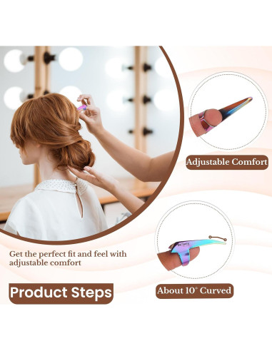 Anillo de Partición de Cabello Beauty & Crafts - Acero Inoxidable