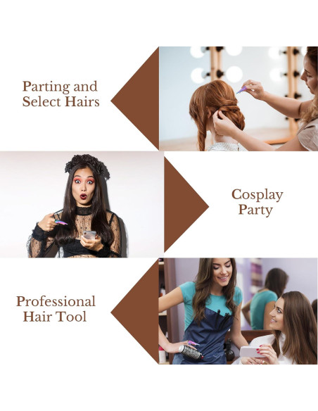 Anillo de Partición de Cabello Beauty & Crafts - Acero Inoxidable