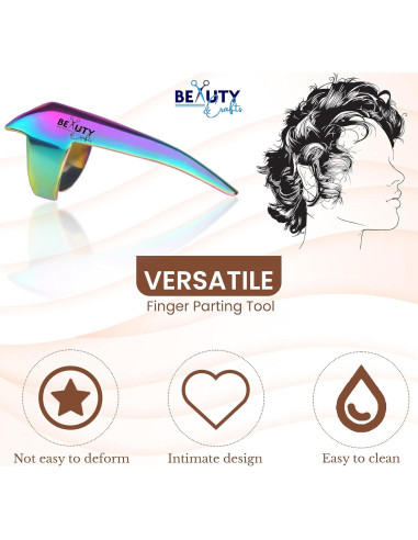 Anillo de Partición de Cabello Beauty & Crafts - Acero Inoxidable
