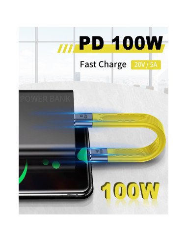 Cable corto USB C a USB C Duttek 12.7cm 40Gbps 8K 100W PD