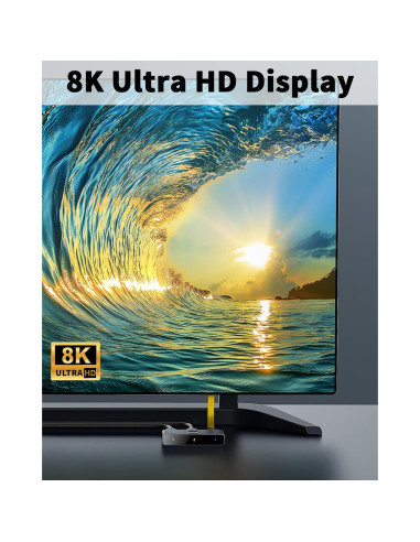 Cable corto USB C a USB C Duttek 12.7cm 40Gbps 8K 100W PD