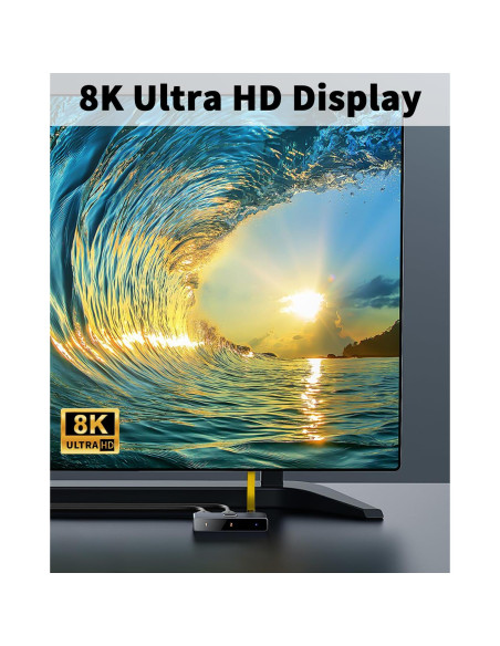 Cable corto USB C a USB C Duttek 12.7cm 40Gbps 8K 100W PD