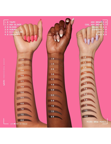 Lápiz de Cejas Micro NYX Professional Makeup - Taupe